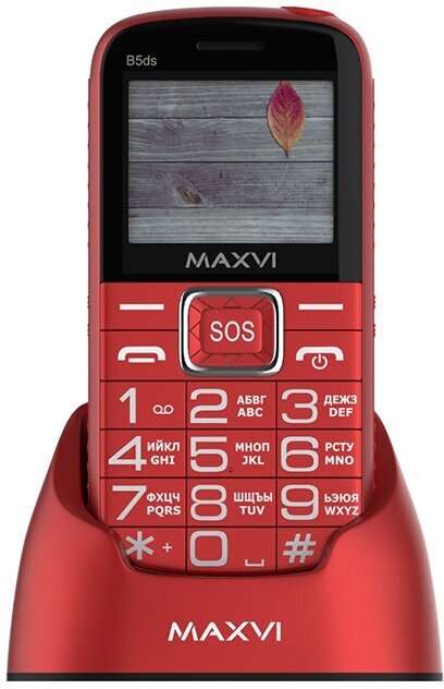 Телефон MAXVI B5ds, красный