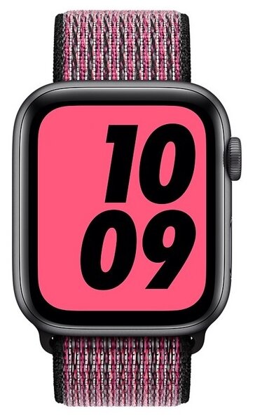 Ремешок Krutoff Nylon для Apple Watch 42/44mm (pink/black) 1