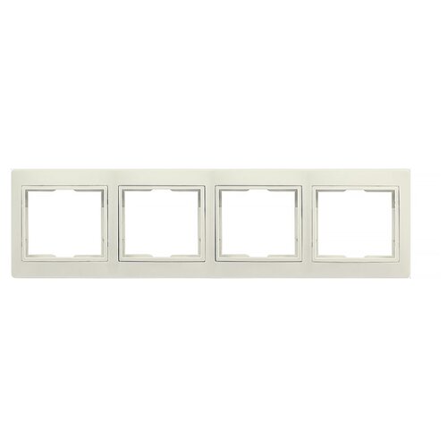 Рамка Smartbuy 4-местная горизонтальная бежевая Венера SBE-01i-00-FR-4 16051872 113₽