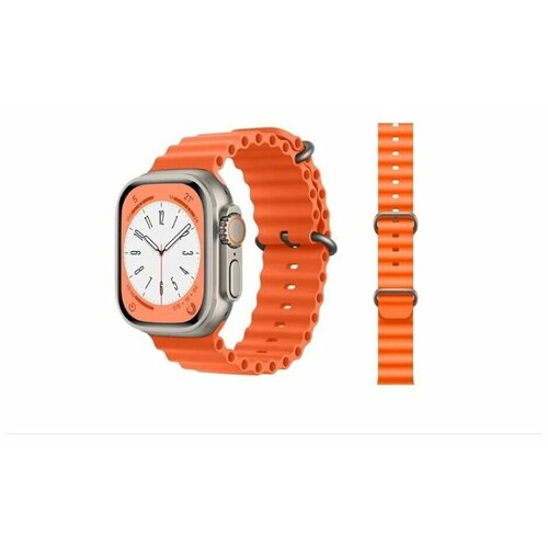 Силиконовый ребристый ремешок Prime Watchband для Apple Watch 38/40/41 mm S/M, оранжевый