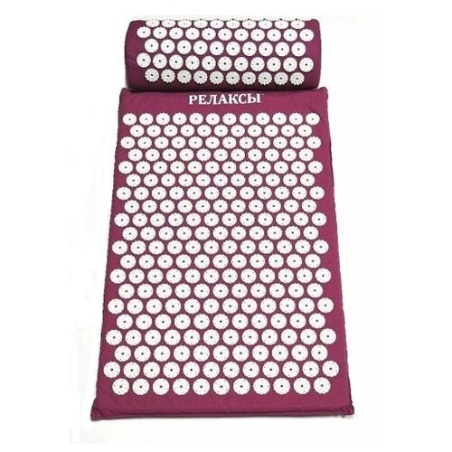 Акупунктурный набор аппликаторов Кузнецова валик+коврик, фиолетовый, FitStudio