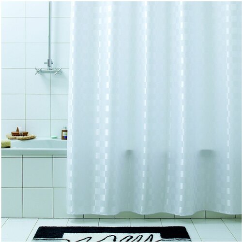 Штора для ванны Bacchetta Quadretto 240х200 см белая