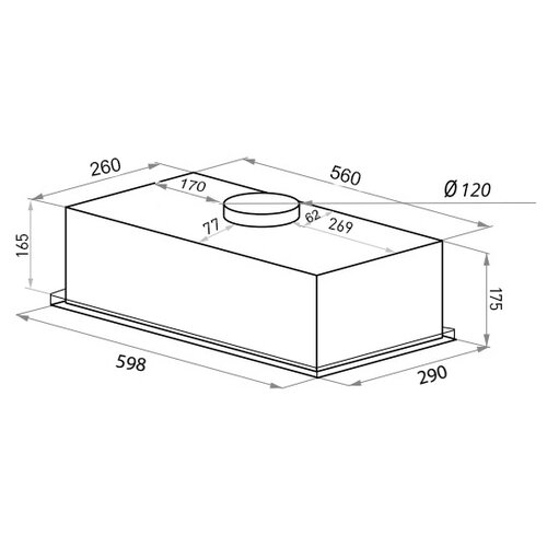 Встраиваемая вытяжка HOMSAIR Camelia 60 цвет корпуса серебристый цвет окантовкипанели серебристый 679000₽