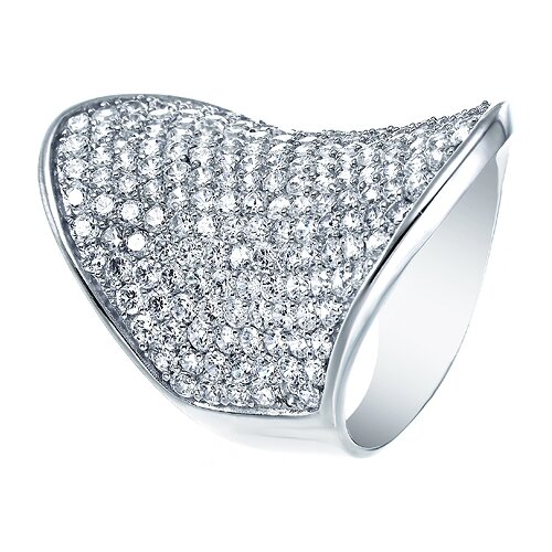 фото Element47 широкое ювелирное кольцо из серебра 925 пробы с кубическим цирконием jr-2895-1_ko_001_wg, размер 16.25