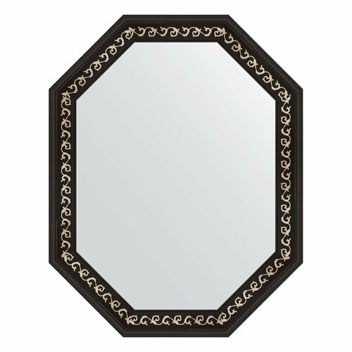 Зеркало Evoform Octagon BY 7140 74x94 в багетной раме, черный ардеко