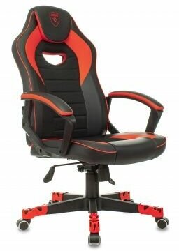 Игровое кресло Zombie GAME 16 черный/красный текстиль/эко. кожа крестов. пластик