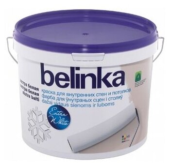 Belinka Ослепительно белая Краска для стен и потолков (белая, база B1, 2 л)