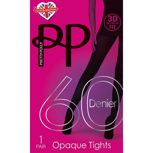 фото Колготки pretty polly premium opaques, 60 den, с ластовицей, размер m/l, черный