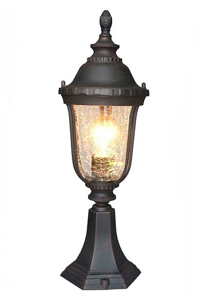 LArte Luce Уличный светильник Nampa L79884.12, E27, 100 Вт, цвет арматуры: коричневый, цвет плафона бесцветный