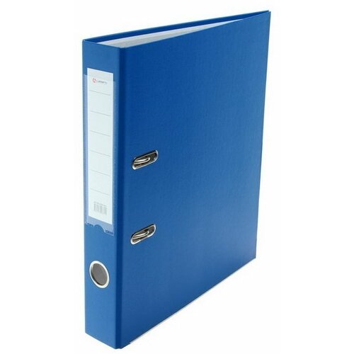 Папка-регистратор А4, 50 мм, полипропилен, металлическая окантовка, карман на корешок, собранная, синяя