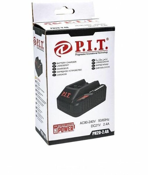 Зарядное устройство P.I.T. PH20-2.4A, 6-21В, 52Вт, для всех АКБ системы OnePower