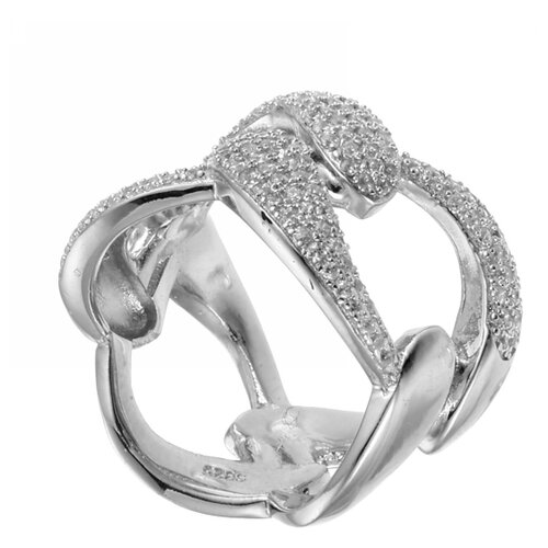 фото Element47 кольцо из серебра 925 пробы с кубическим цирконием r-bs5182_001_wg, размер 16.5