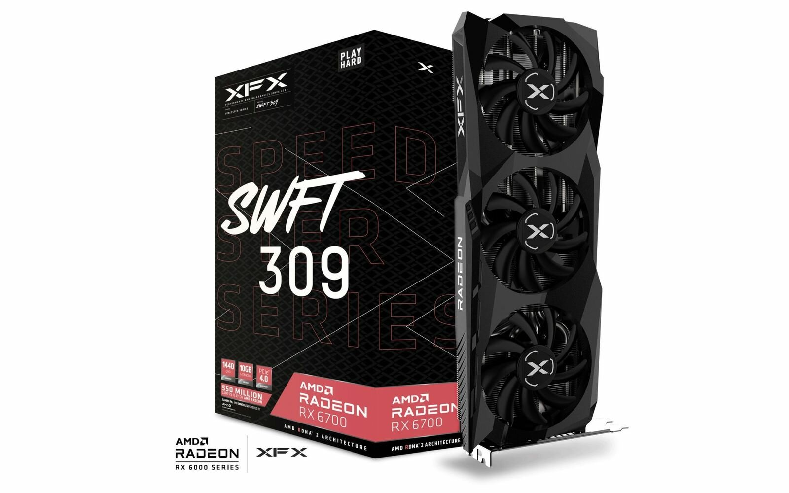 Видеокарта XFX SPEEDSTER SWFT 309 AMD Radeon RX 6700 10GB