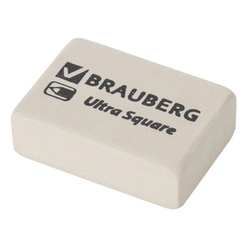 Купить Ластик BRAUBERG Ultra Square , 26х18х8 мм, белый, натуральный каучук, 228707 - 17 шт., резина