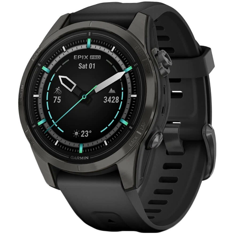 Смарт-часы Garmin Epix Pro Gen 2 Sapphire DLC Titanium/Black 42mm (010-02802-14)