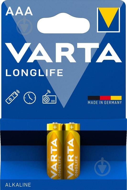 Батарейка VARTA LONGLIFE AAA (LR03) 2 шт
