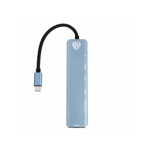 By usb-концентратор 7 в 1 usb-c input 65 w hdmi 4k usb-a 30 usb-a 20 usb-c micro-sd sd 216900₽