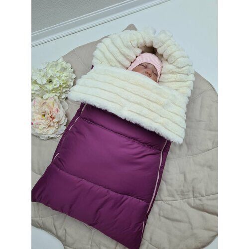 Конверт для новорожденного зима до -20 градусов сливовый 4500₽