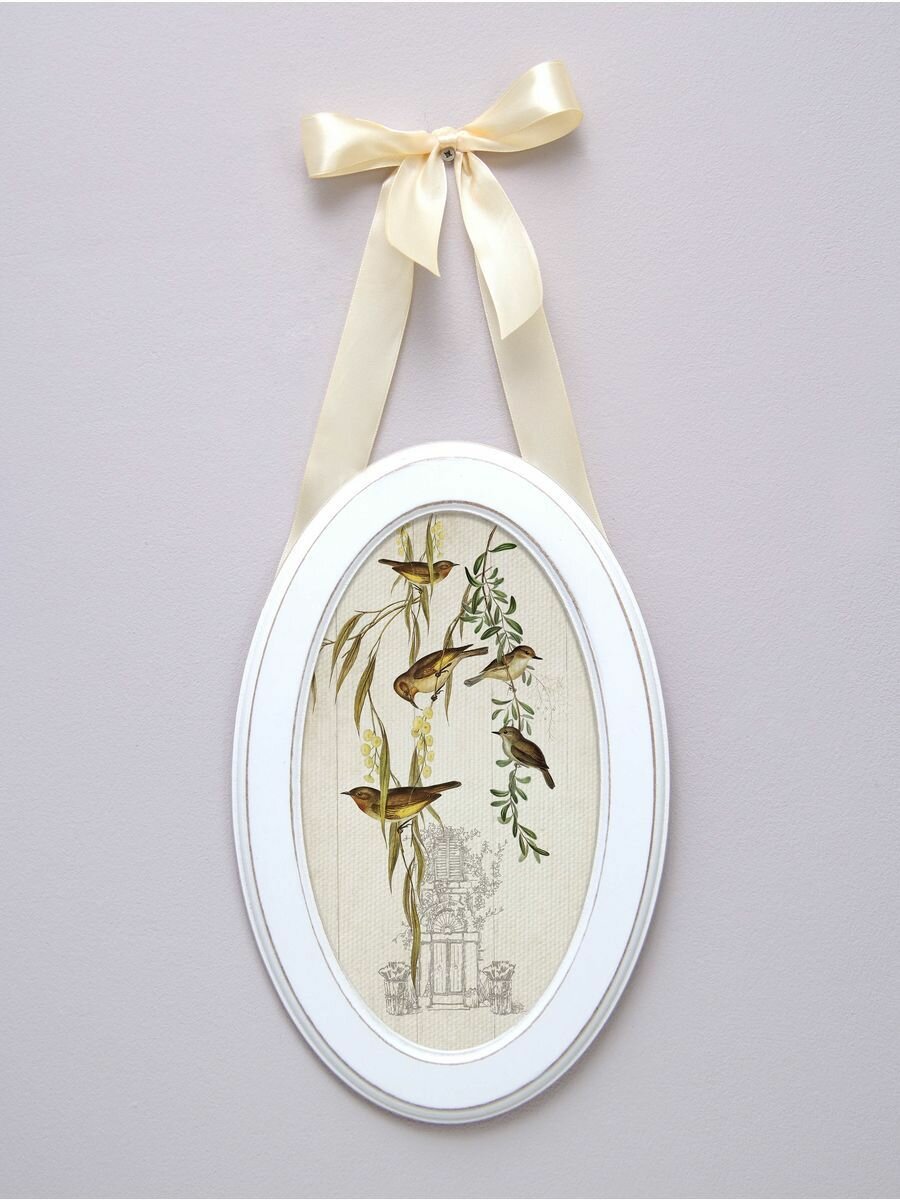 фото Панно овальное на ленте с бантиком "Прованс" 28,5*18,5 см