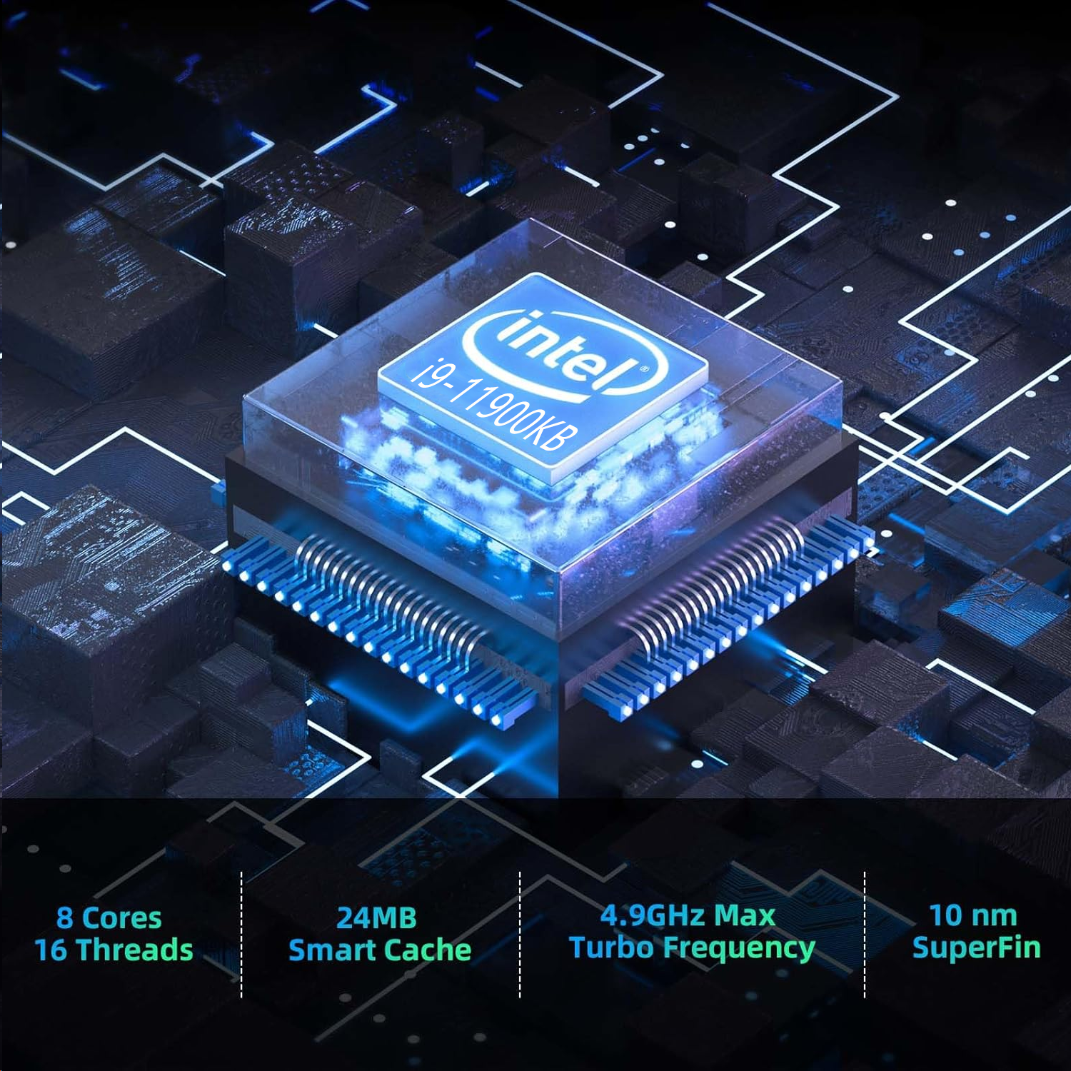 Мини-ПК Intel NUC NUC11BTMi9(Core i9-11900KB(4.9 ГГц) 64 ГБ ОЗУ,2048 ГБ ...