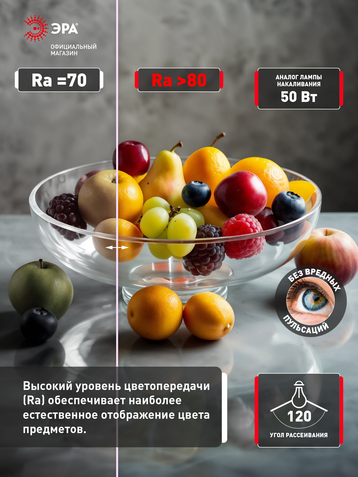 Лампа светодиодная ЭРА LED MR16-7W-840-GU5.3 R 4000K софит 7 Вт — фото 1