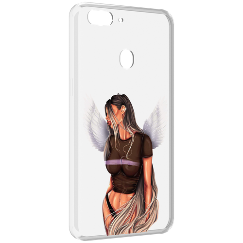 Чехол MyPads девушка-ангел-с-крыльями женский для Oppo Realme 2 задняя-панель-накладка-бампер