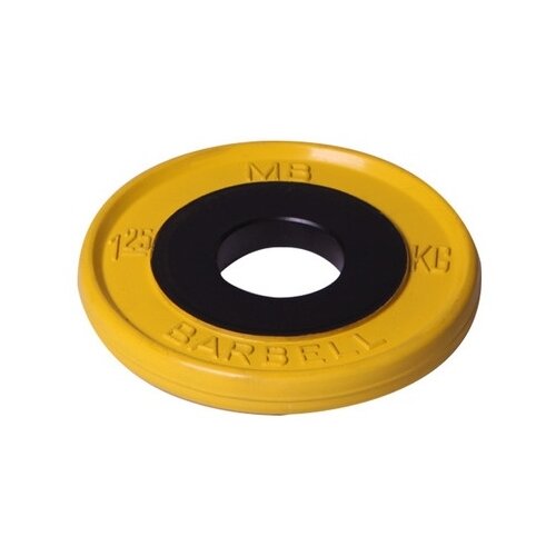 фото Диск олимпийский barbell d 51 мм цветной 1,25 кг (желтый) mb barbell