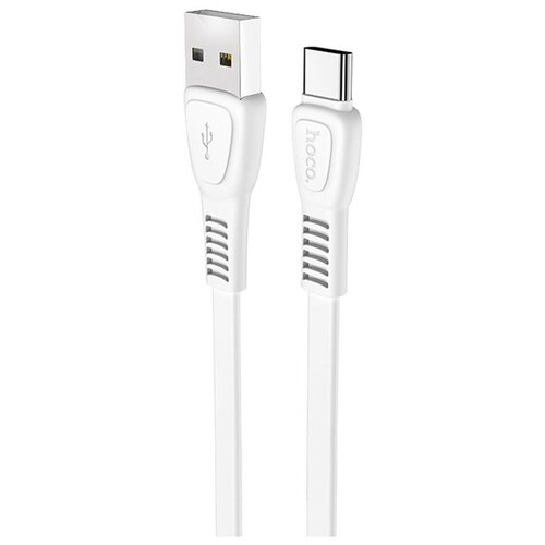 кабель usb lightning 1м hoco x40 noah черный Кабель USB - Lightning (для iPhone) Hoco X40 (плоский) Белый