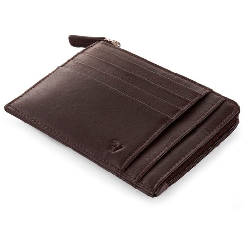 Кредитница RONCATO, коричневый purdored 1 pc men business card holder genuine leather credit card holder women zipper pocket unisex card case zipper coin purse