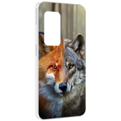 Чехол MyPads волк-лиса для UleFone Power Armor X11 Pro задняя-панель-накладка-бампер