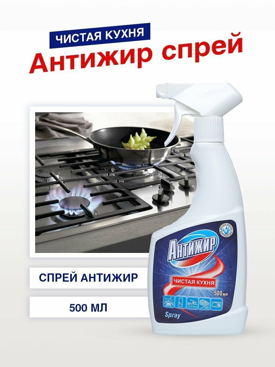 Чистящее средство для кухни, антижир спрей, 500мл.