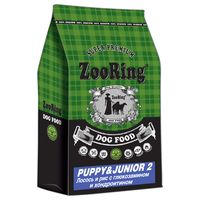 Сухой корм для щенков ZooRing с глюкозамином и хондроитином, лосось, с рисом 10 кг (для средних и крупных пород)