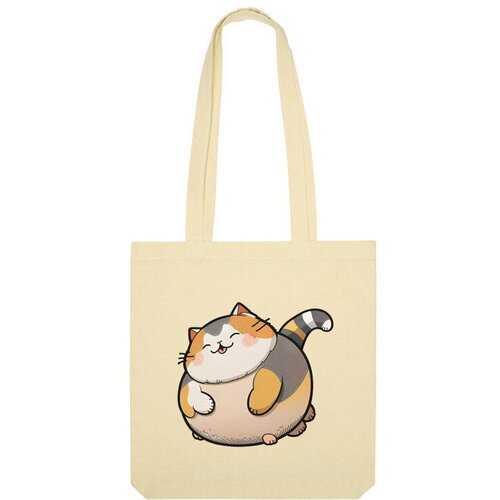 Сумка шоппер Us Basic, бежевый сумка довольный кот желтый