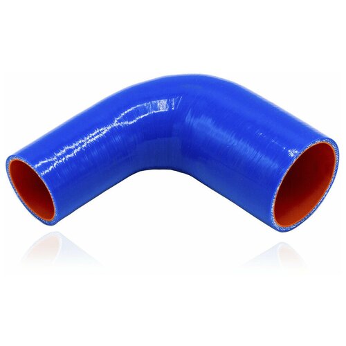 Патрубок силиконовый с переходом, угол 90 градусов, d57x76, L150x150