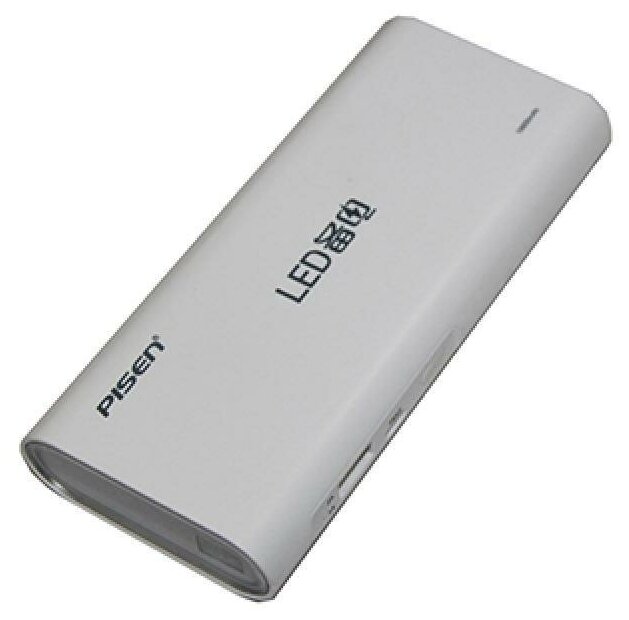 Внешний аккумулятор USB Pisen TS-D187 (10000mAh/1A/2A/lcd) <белый>