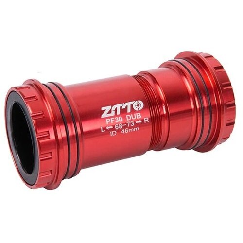 Каретка стандарта PF30 DUB (Press Fit) ZTTO, диаметр оси: 28.99 мм, красный каретка ztto на выносных подшипниках стандарта press fit для систем shimano sram gxp диаметр оси 24 22 мм красный