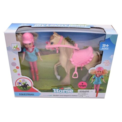 Кукла China Bright Pacific Кукла с лошадкой, 20 см, 1813161