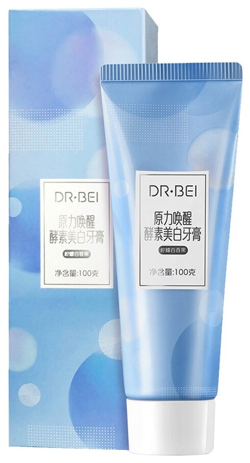 Отбеливающая зубная паста DR. BEI Toothpaste Enzyme / Лимонная маракуйя / 100 гр.