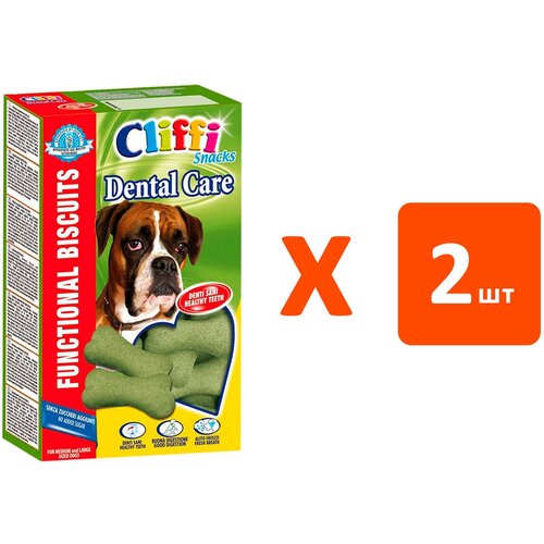 Лакомство Cliffi Dental care Здоровые зубы для взрослых собак крупных пород бисквиты 350 гр (1 шт х 2)