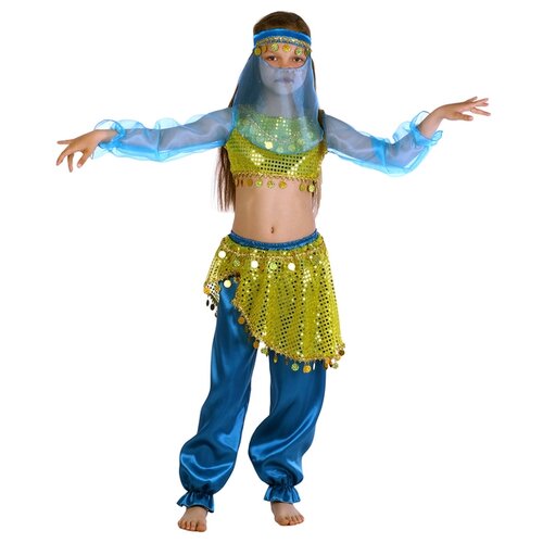 фото Костюм страна карнавалия алсу. морская волна (2466281-2466284), голубой/золотистый, размер 110-116