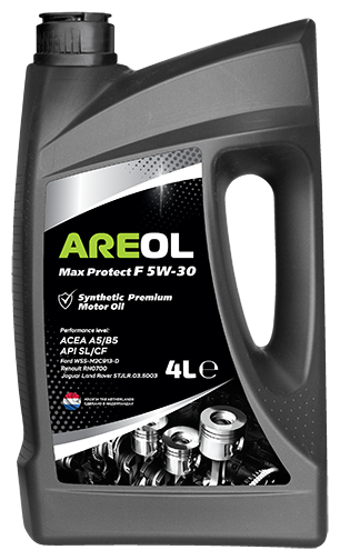 AREOL Max Protect F 5W-30 (4L)_масло моторное! синт.\ ACEA A5/B5, API SL/CF, FORD WSS-M2C913-D 5W30AR016