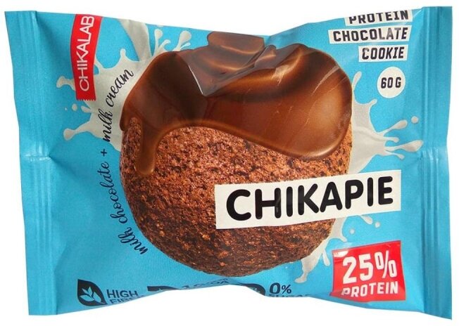 Печенье протеиновое Chikalab шоколадное глазированное, 60г - фотография № 2