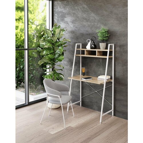 Стол компьютерный Halmar NARVIK B-2 (дуб сонома/белый)