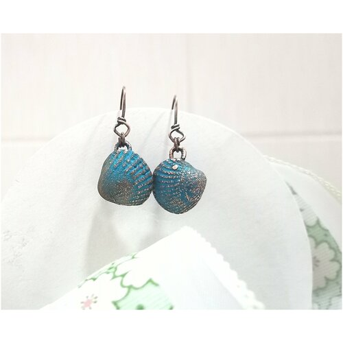 Серьги Медная мастерская GALATEA, металл, бирюзовый