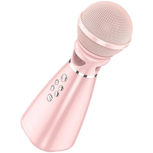 Микрофон караоке блютуз Hoco BK6 розовый