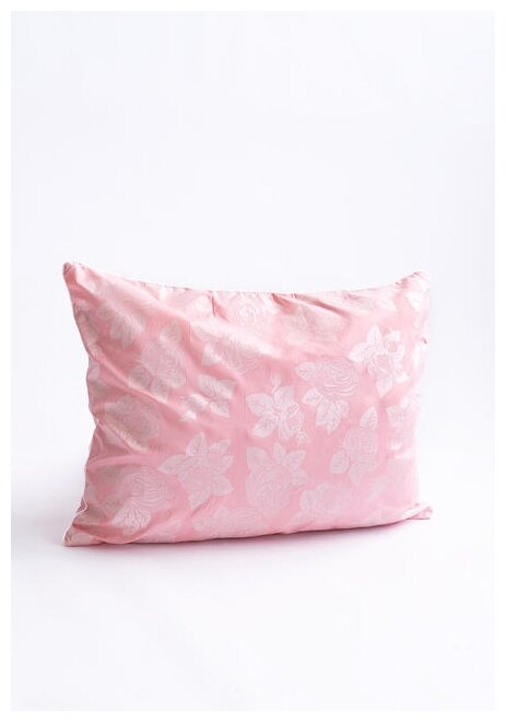 Наперник 50*70 тик "Текстильная лавка" окантовка+молния Цветы на розовом фоне