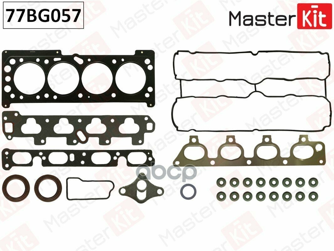 77BG057 Верхний комплект прокладок ГБЦ Opel VECTRA/ASTRA 1.6Y16XE/Z16XE 95- MASTERKIT Арт. 77bg057