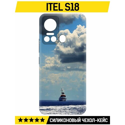 Чехол-накладка Krutoff Soft Case Море для ITEL S18 черный чехол накладка krutoff soft case гречка для itel s18 черный