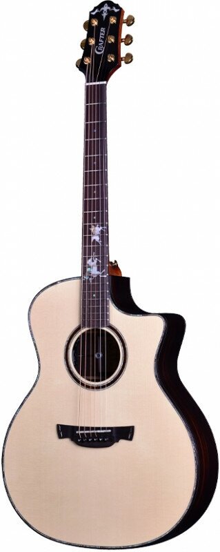 CRAFTER PG G-1000ce электроакустическая гитара, верхняя дека Solid ель, корпус Solid палисандр