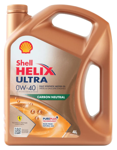 Синтетическое моторное масло SHELL Helix Ultra 0W-40 SP, 4 л